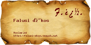 Falusi Ákos névjegykártya