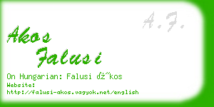 akos falusi business card